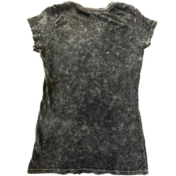 VINTAGE Y2K Women’s Small Whimsigoth Rhinestone Cross Roses Rebellious T Shirt - Picture 3 of 10